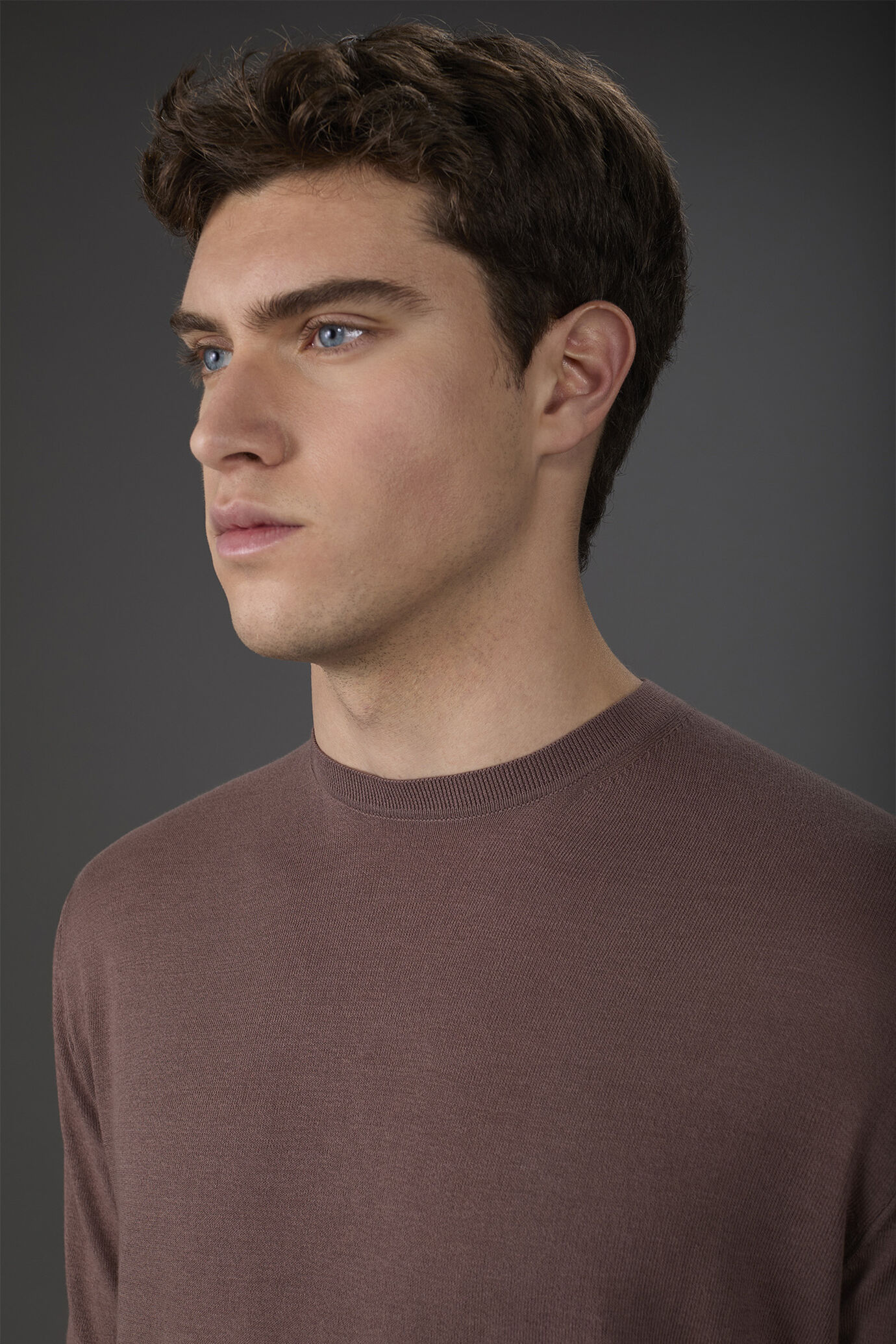 T-shirt uomo in maglia maniche corte 100% cotone crepe image number 2