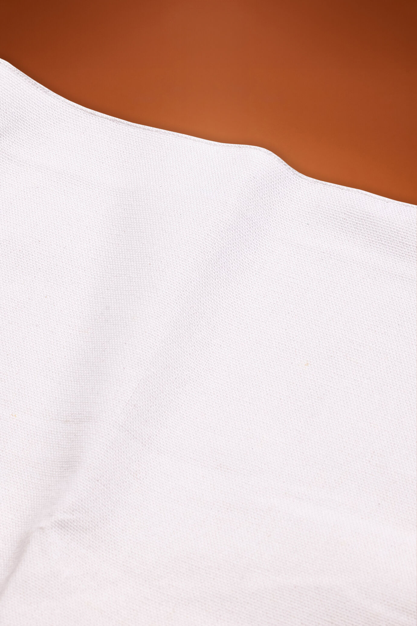 Pochette homme en lin et coton blanc uni image number 1