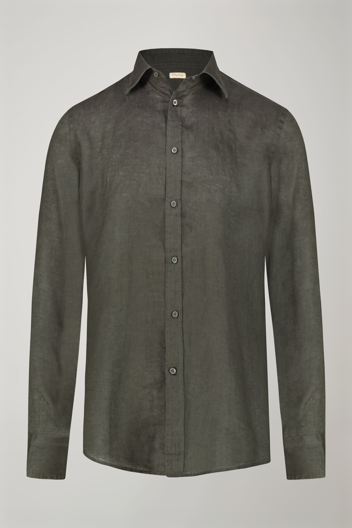Camicia casual uomo collo classico 100% lino comfort fit image number 5