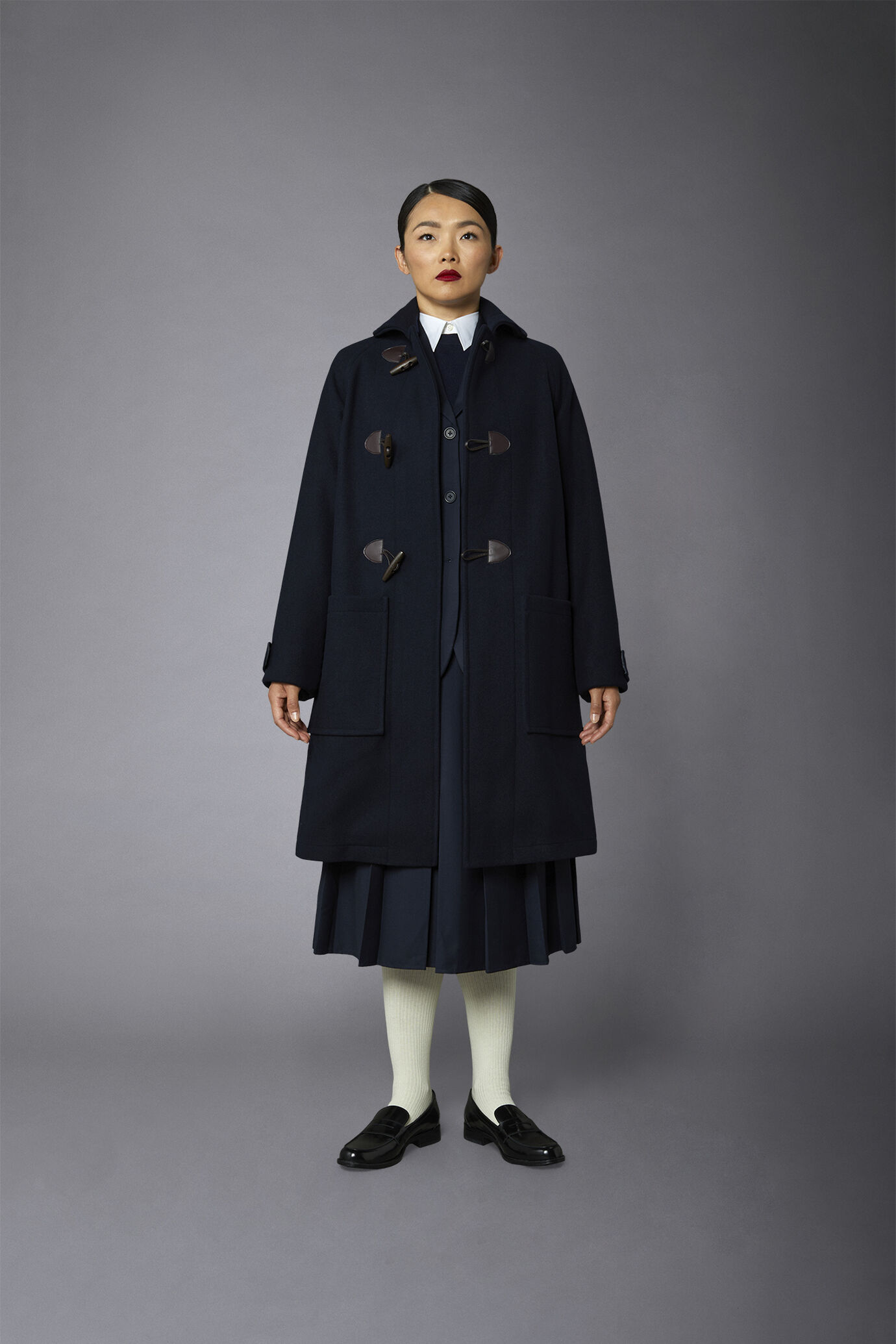 Genderless hoodless wool-blend coat image number 7