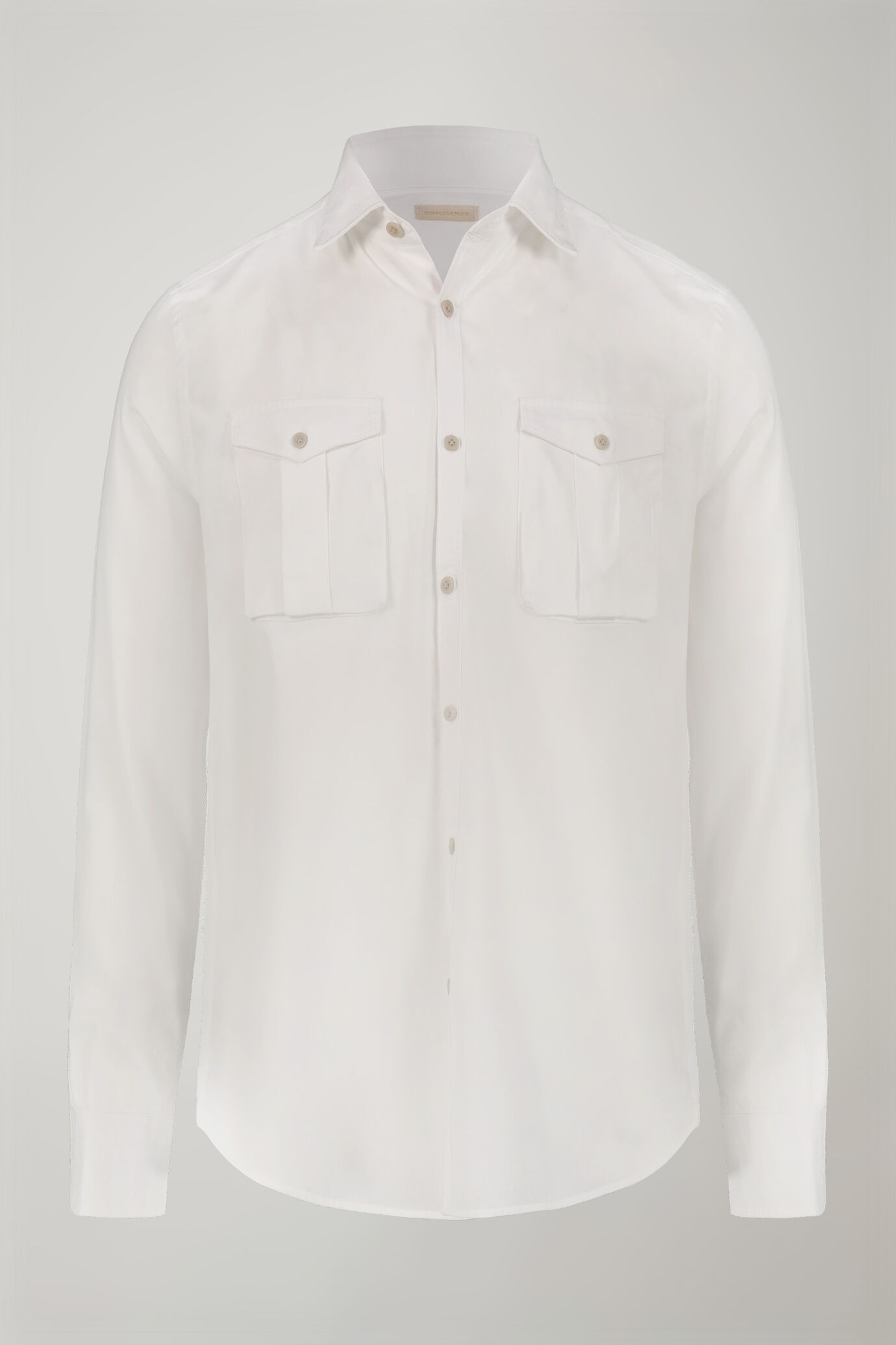 Camicia casual uomo collo classico 100% cotone tessuto denim comfort fit image number 5