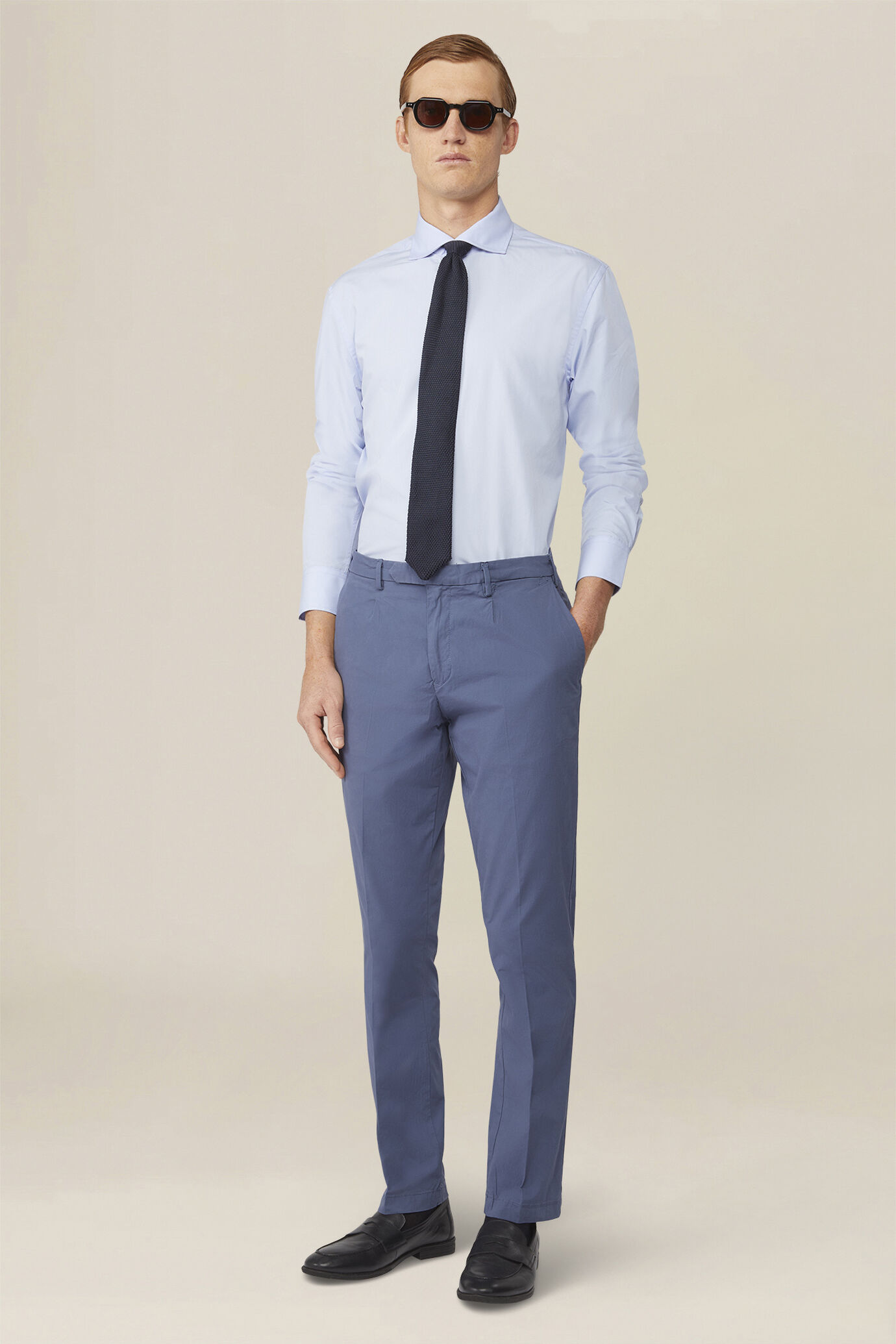 Men's french collar classic shirt image number 1