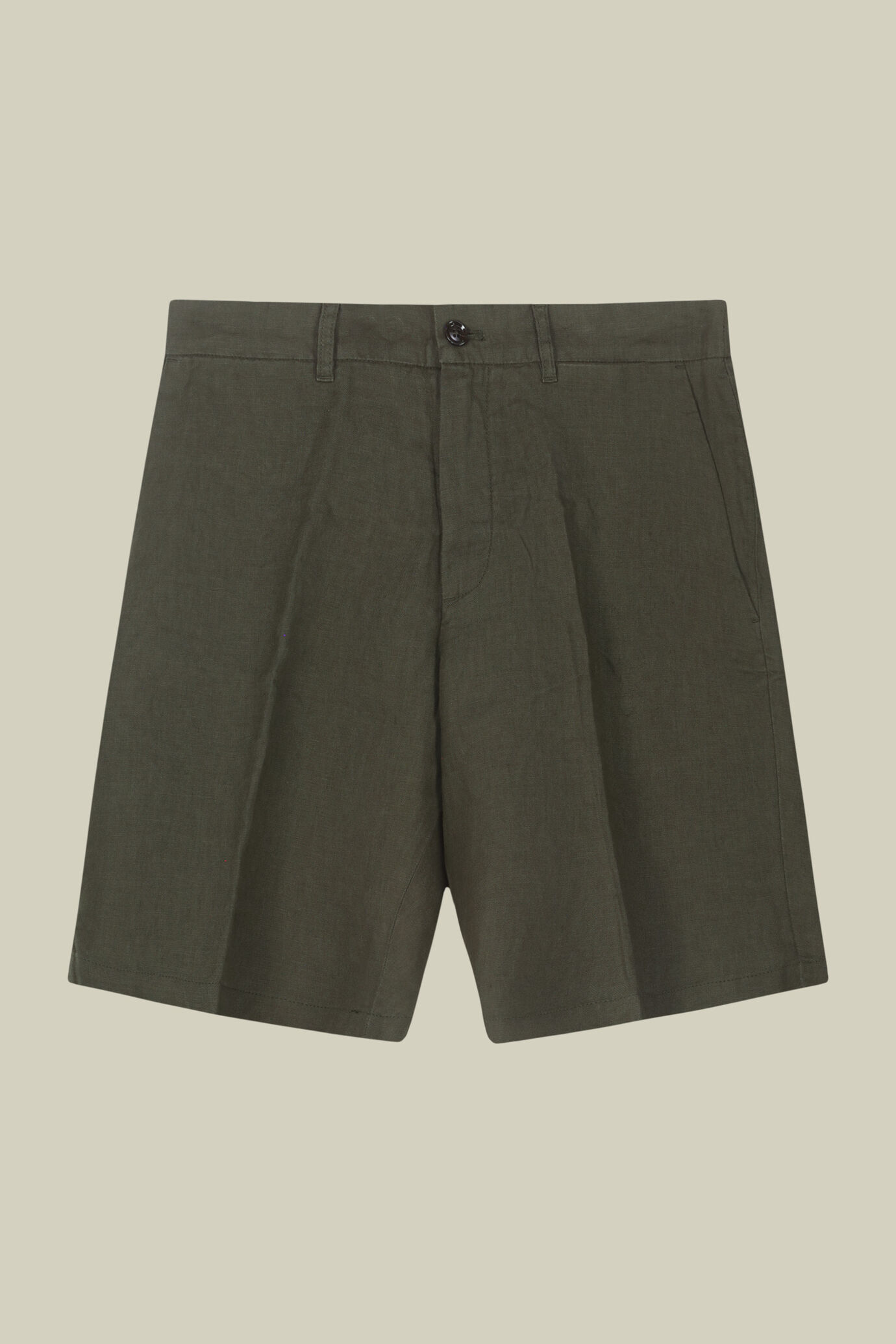 Men's 100% linen Bermuda shorts, regular fit image number 4