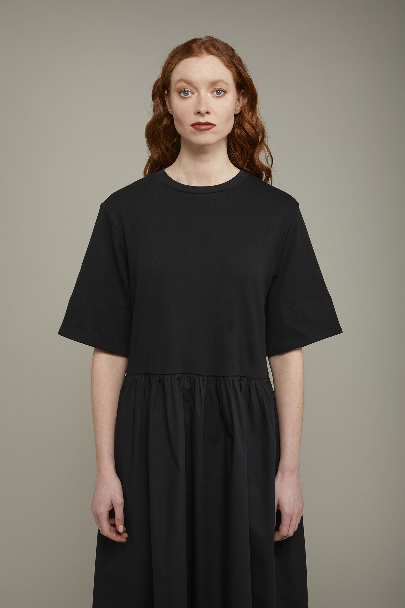Abito midi donna 100% cotone in jersey regular fit image number 3