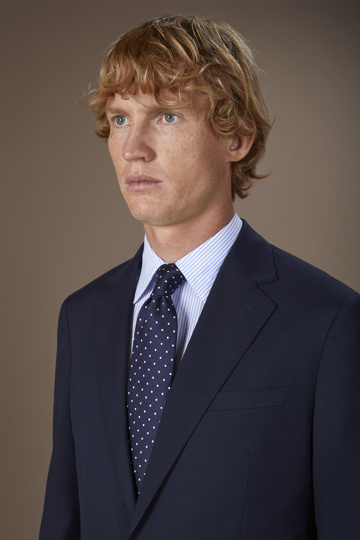 Men's polka dot tie in a bamboo blend