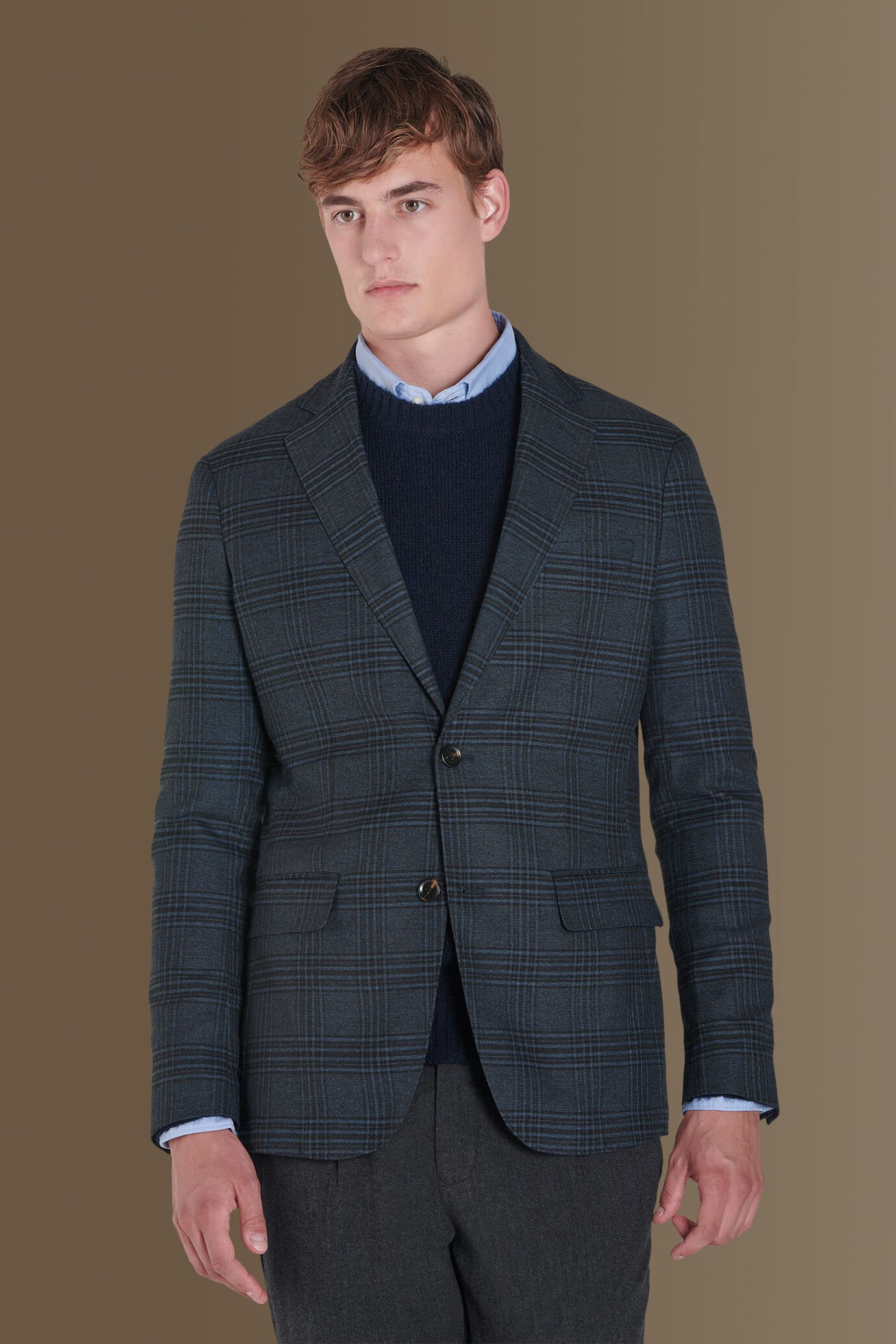 Single breasted check jacket image number 1
