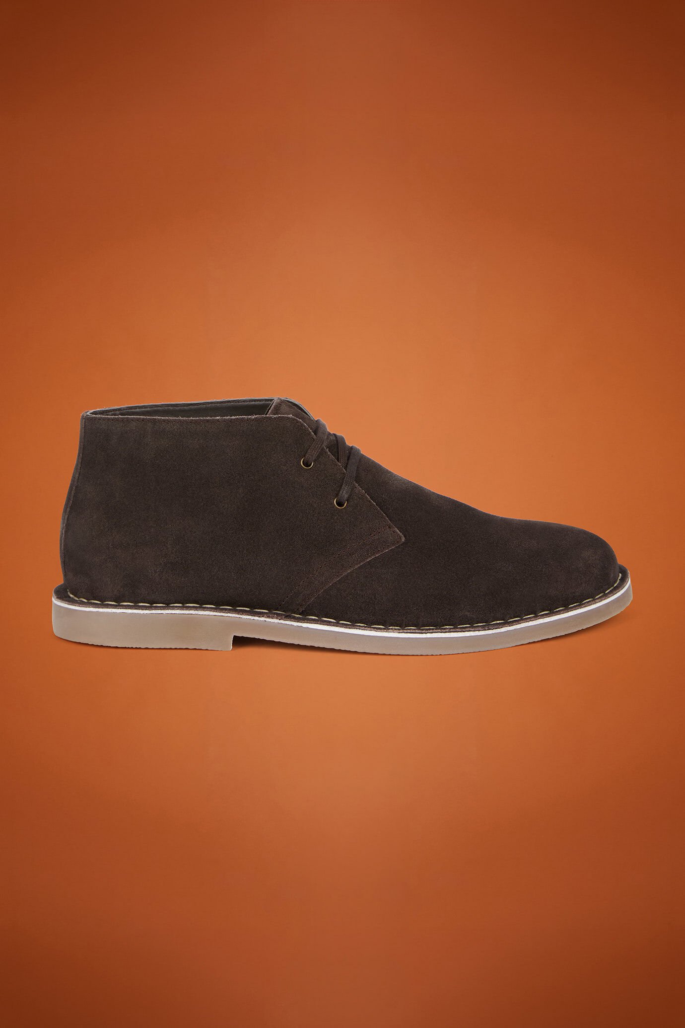 Men's desert shoes in 100% genuine suede with rubber soles image number 0