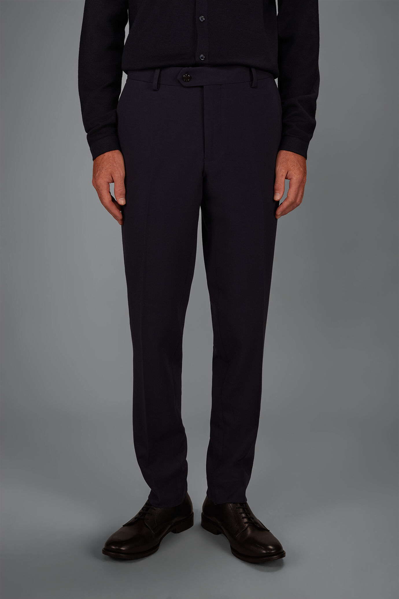 Pantalone classico in jersey regular fit image number 1