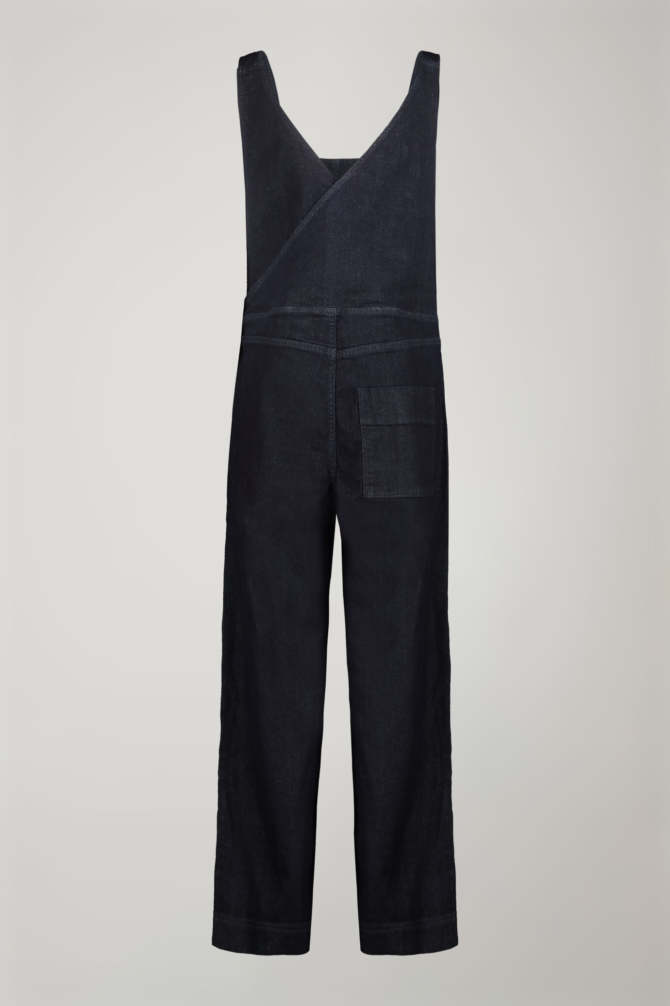 Salopette donna in denim 100% cotone regular fit image number 4