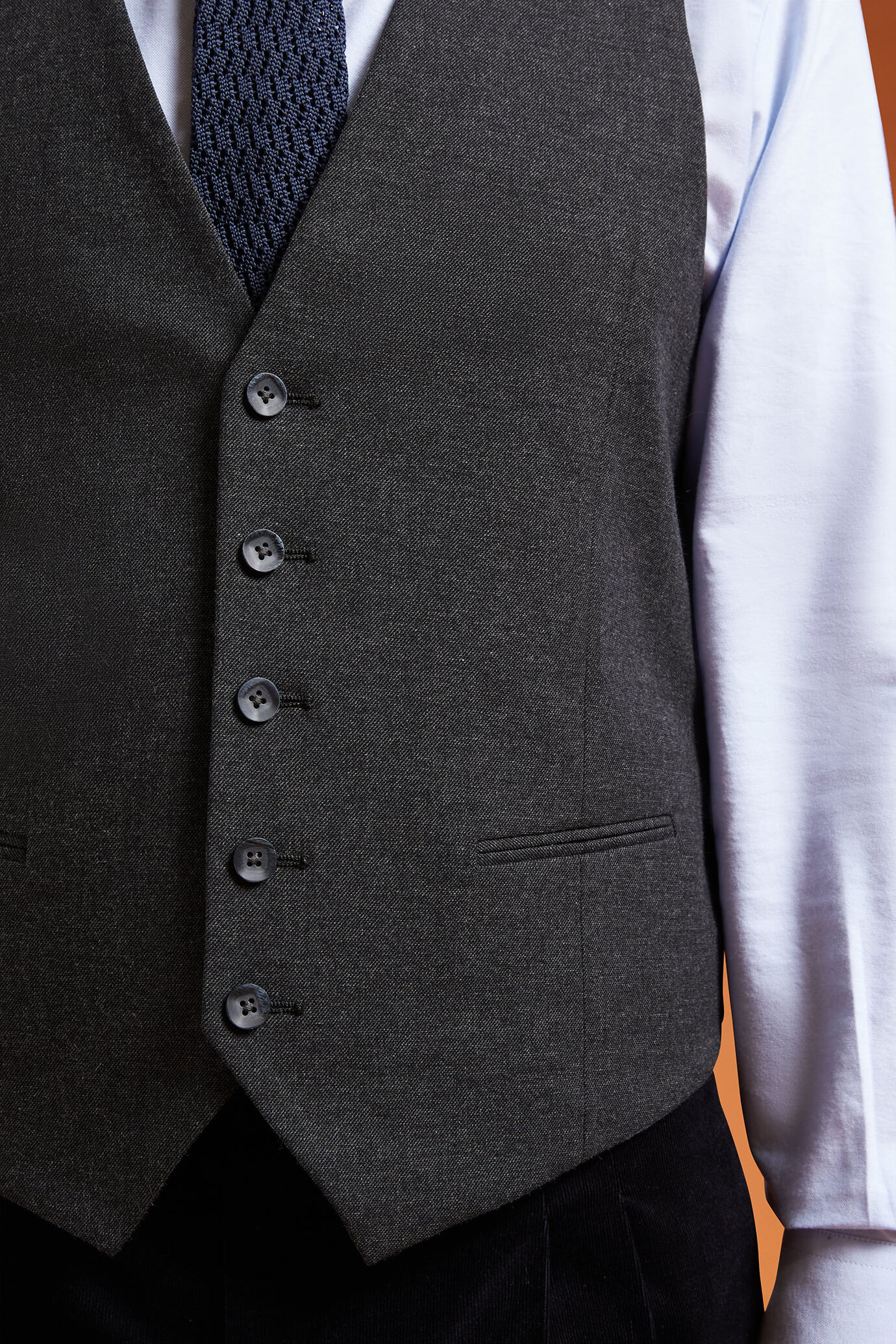 Gilet uomo classico in grisaglia regular fit image number 3