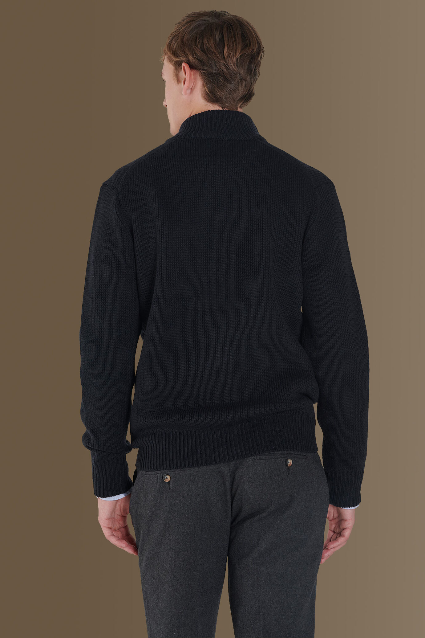 Cardigan con collo alto image number 2