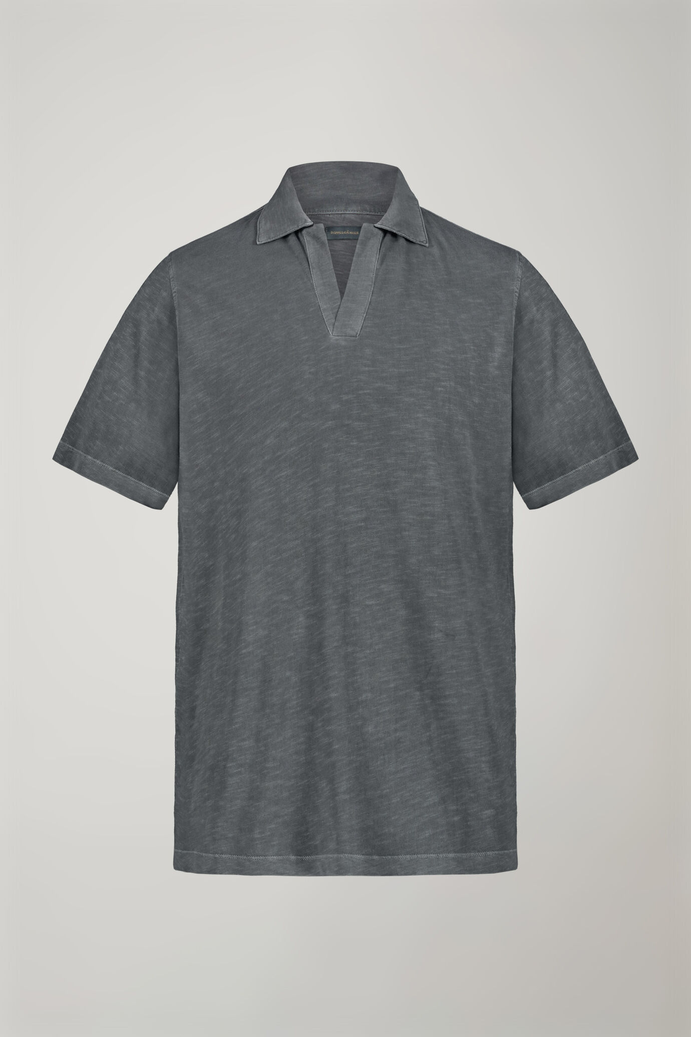 Polo homme à manches courtes et col derby sans boutons, tissu en pur coton, coupe régulière image number 4