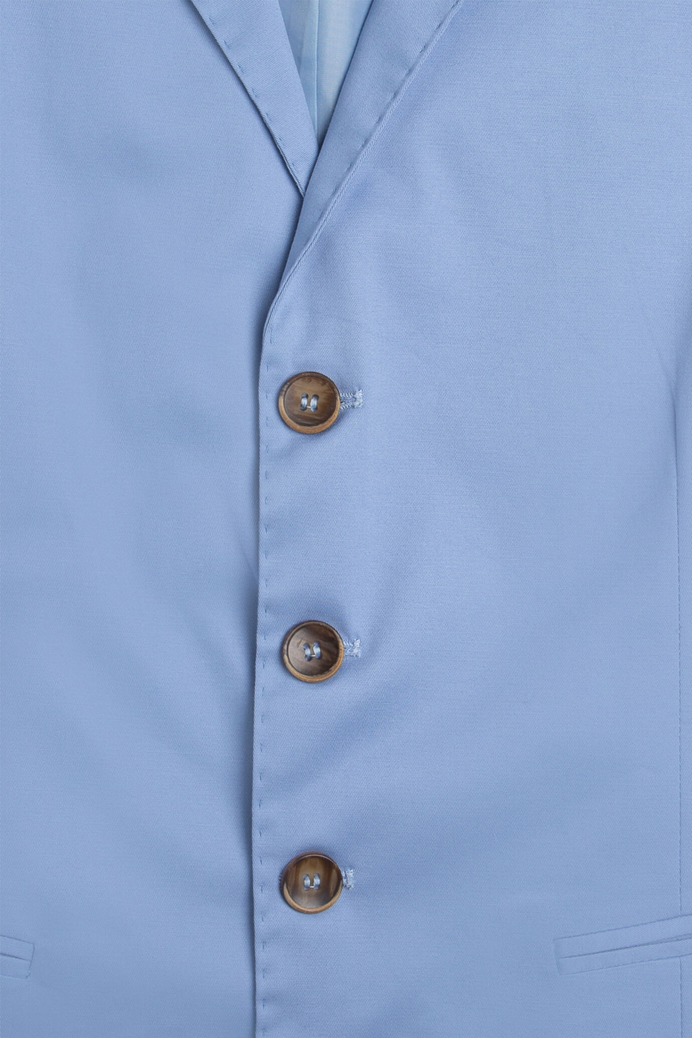 Gilet monopetto con rever in cotone stretch made in italy image number 1