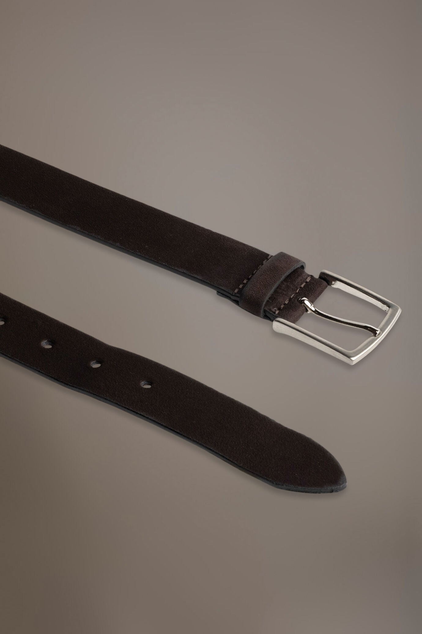 Belt coated with suede leather image number 1