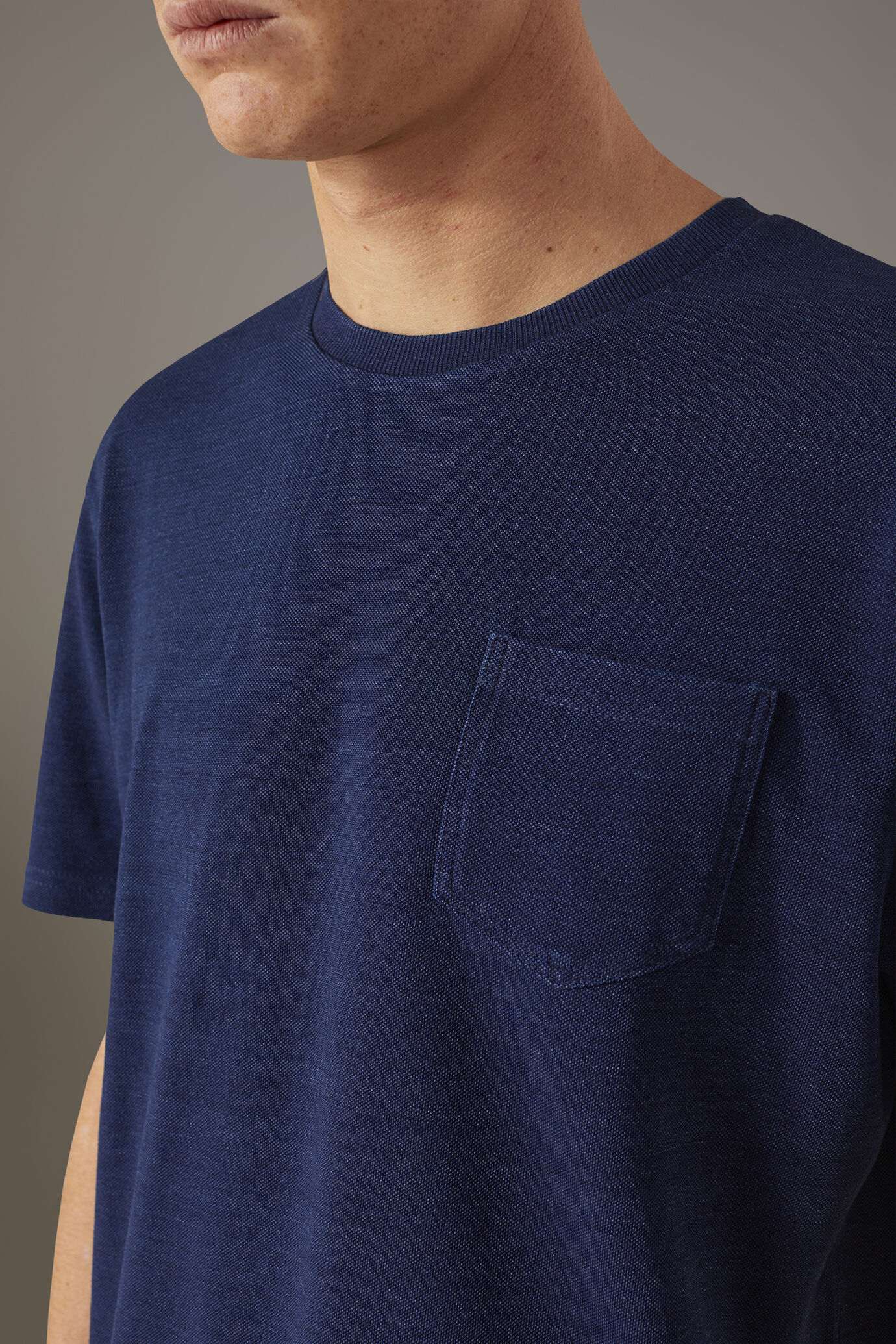 T-shirt girocollo 100% cotone piquet image number 2