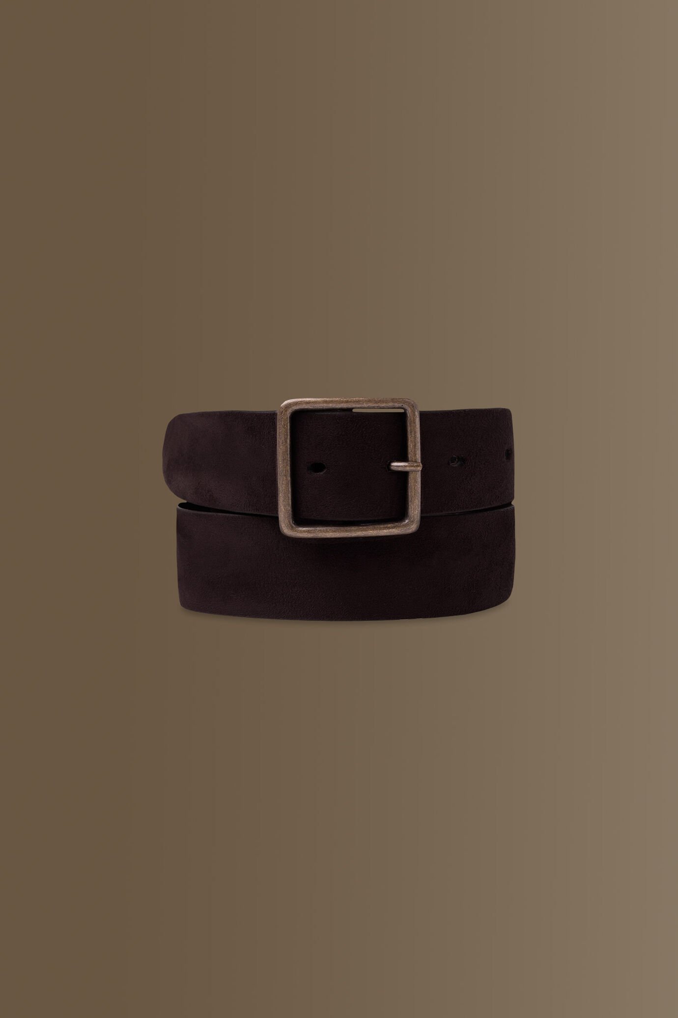 Cintura brown uomo in suede misto pelle image number 0