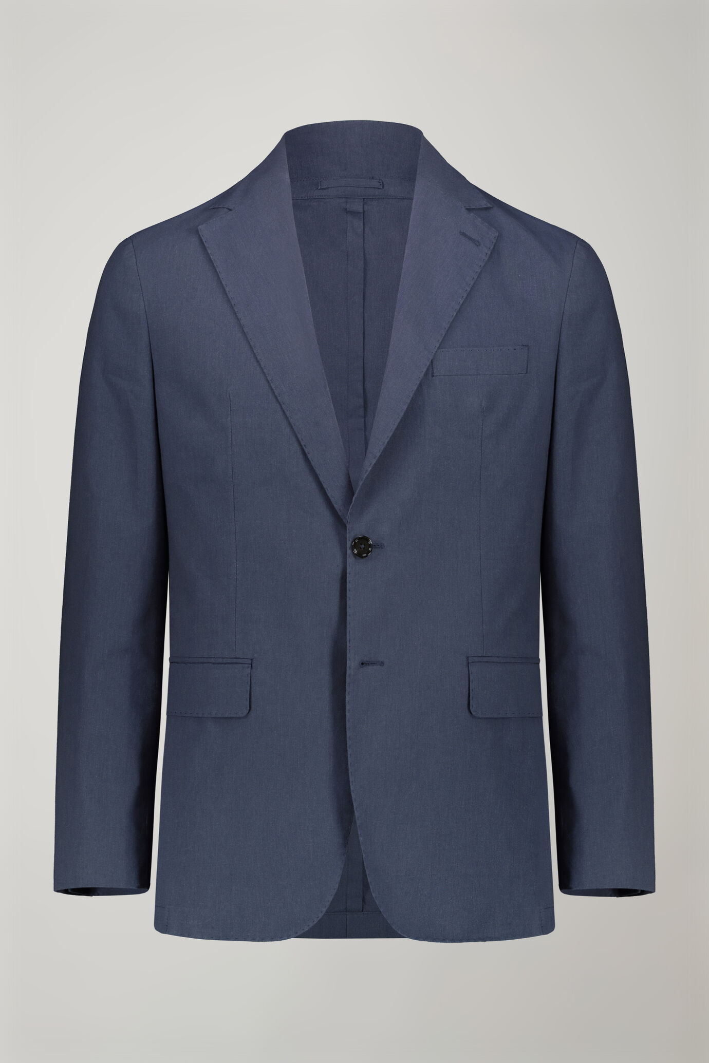 Men&rsquo;s unlined single-breasted blazer with flap pockets in flamed effect fabric regular fit image number 4