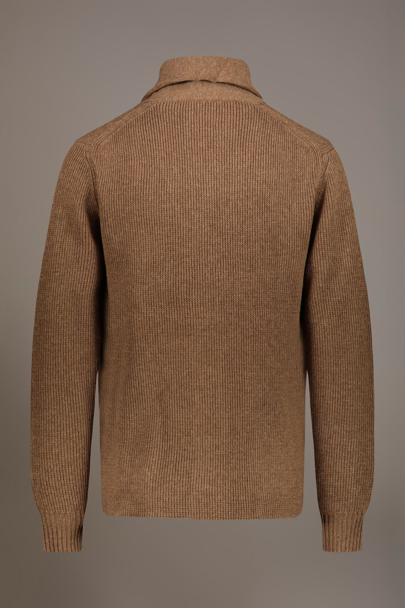 English rib knit wool blend cardigan image number 5