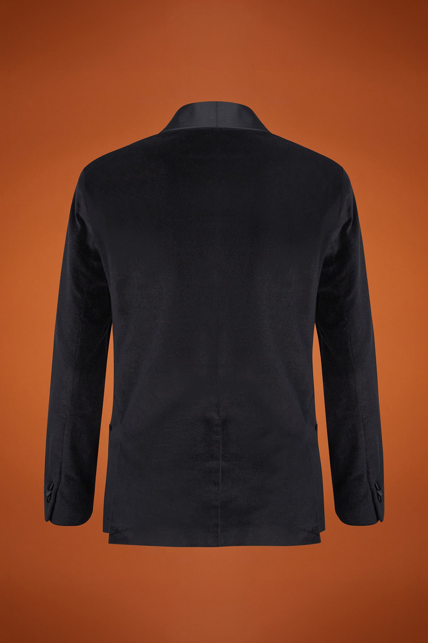 Smoking-Jacke aus glattem Samt für Damen in normaler Passform image number 5