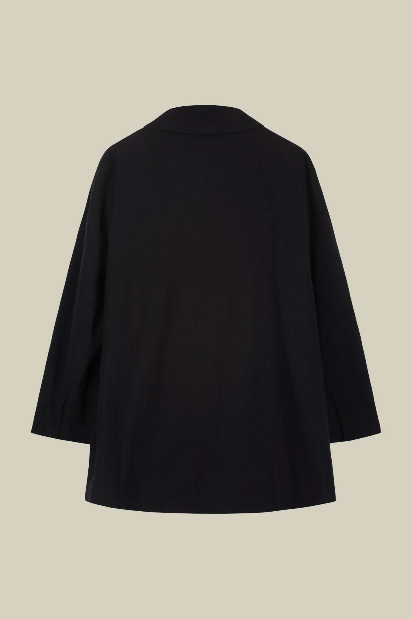 Einreihiger Damenblazer aus Baumwolle mit Knittereffekt und Makramee-Knöpfen image number 6