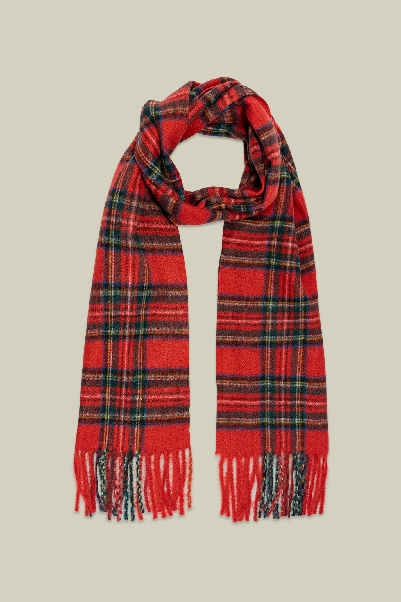 Men's tartan pattern scarf