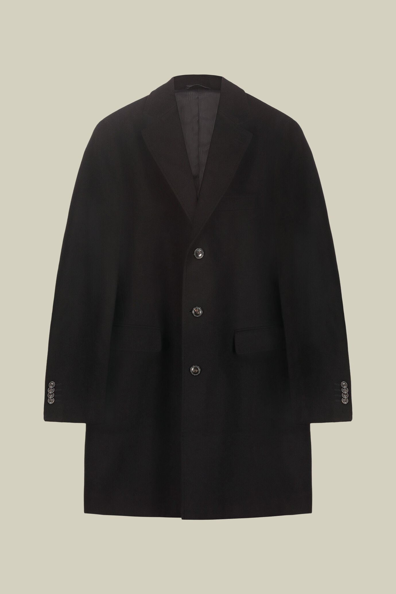 Manteau homme Chesterfield crois&eacute; simple en tissu velours coupe r&eacute;guli&egrave;re image number 4