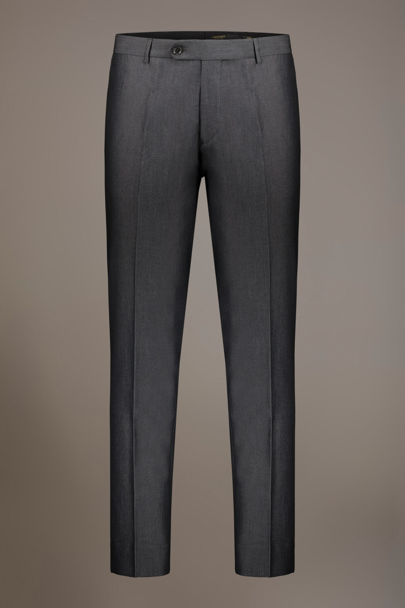 Single breasted suit flat trousers herringbone fabric image number 7