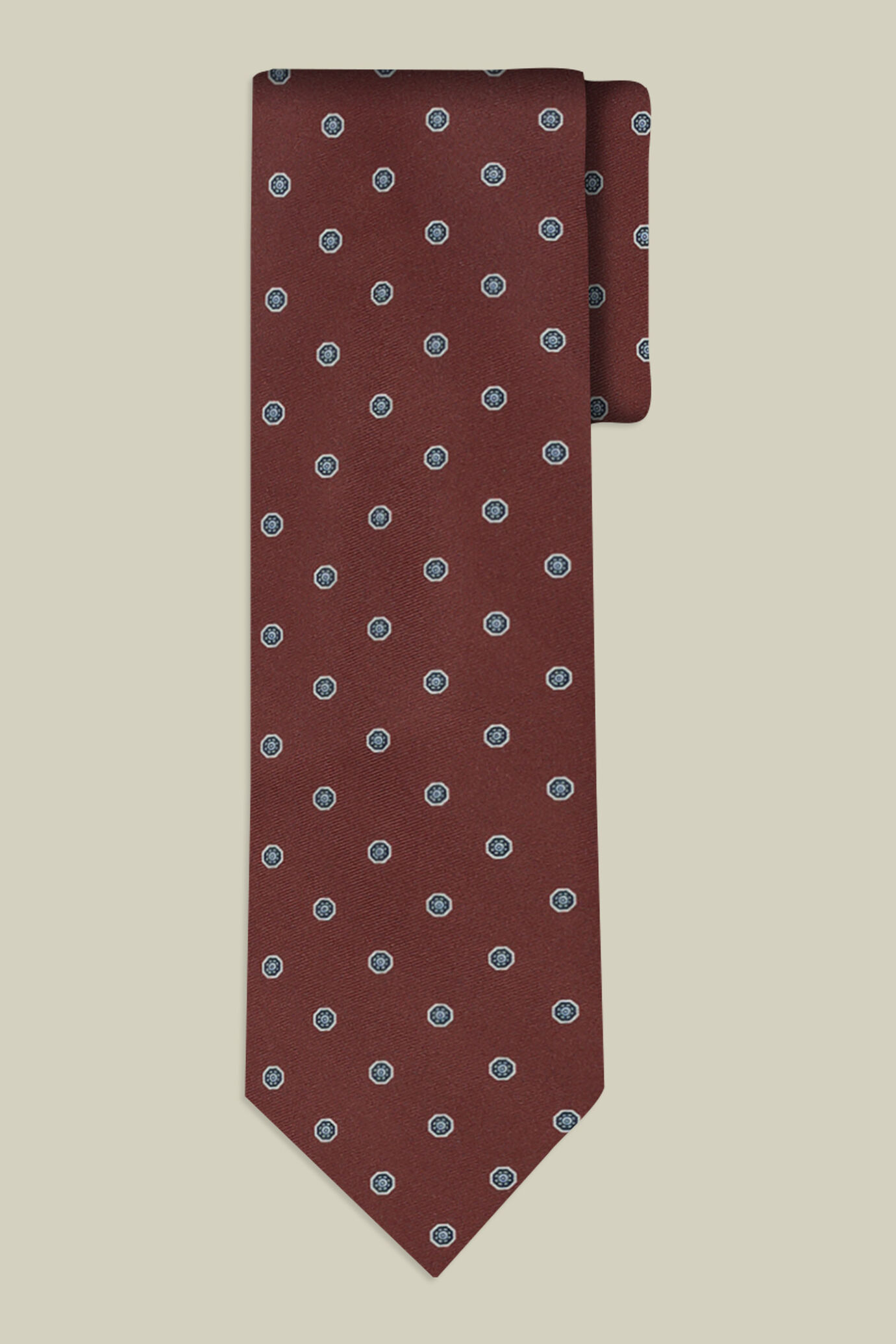 Cravatta uomo con pois celesti a forma geometrica