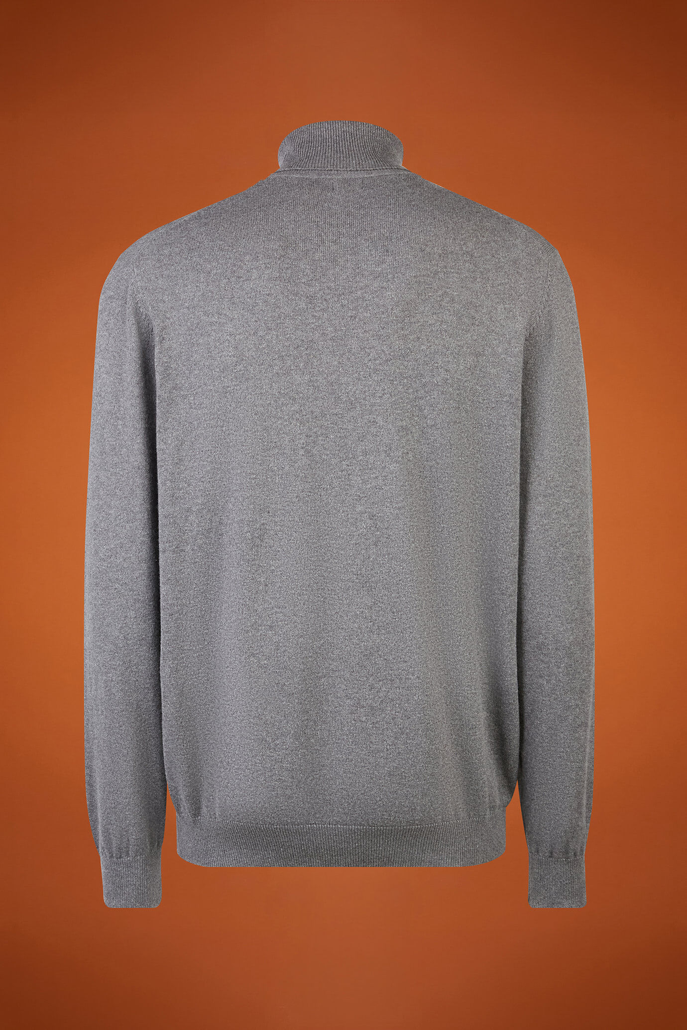 Men's regular fit turtleneck jumper in wool and cotton image number 5