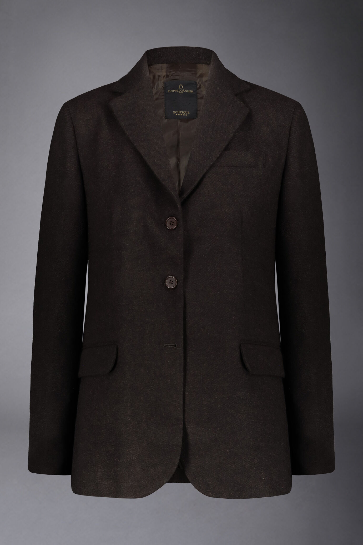Giacca doppiopetto in misto lana stretch main image 1