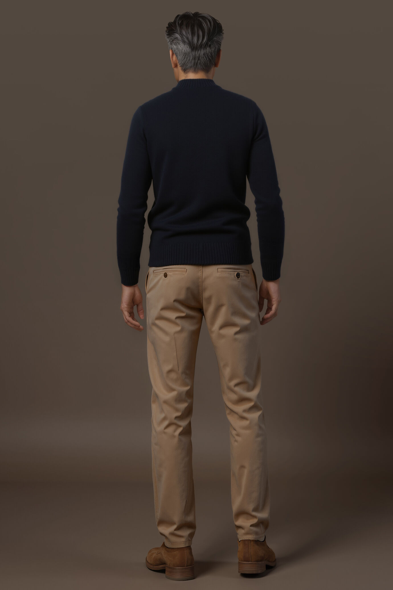 Herrenpullover mit rundem Halsausschnitt reguläre Passform image number 1