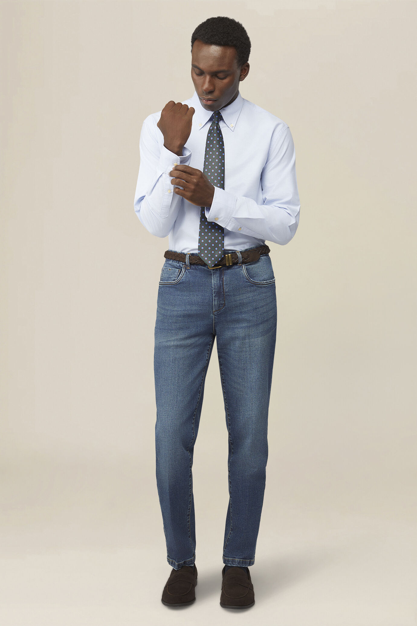 Jean 5 poches bleu denim pour homme image number 0