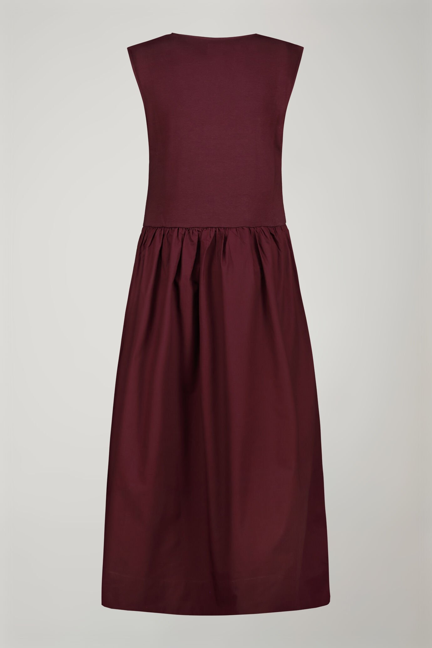 Abito midi donna smanicato 100% cotone in jersey regular fit image number 5