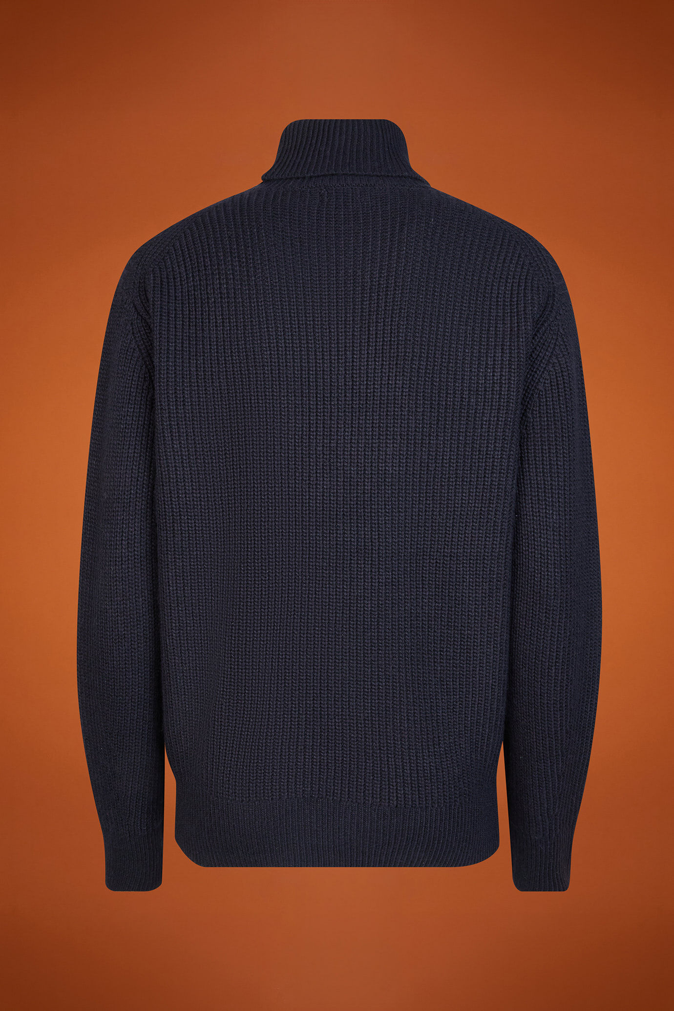Damen-Pullover mit hohem Kragen aus englischem Rippstrick in normaler Passform image number 5