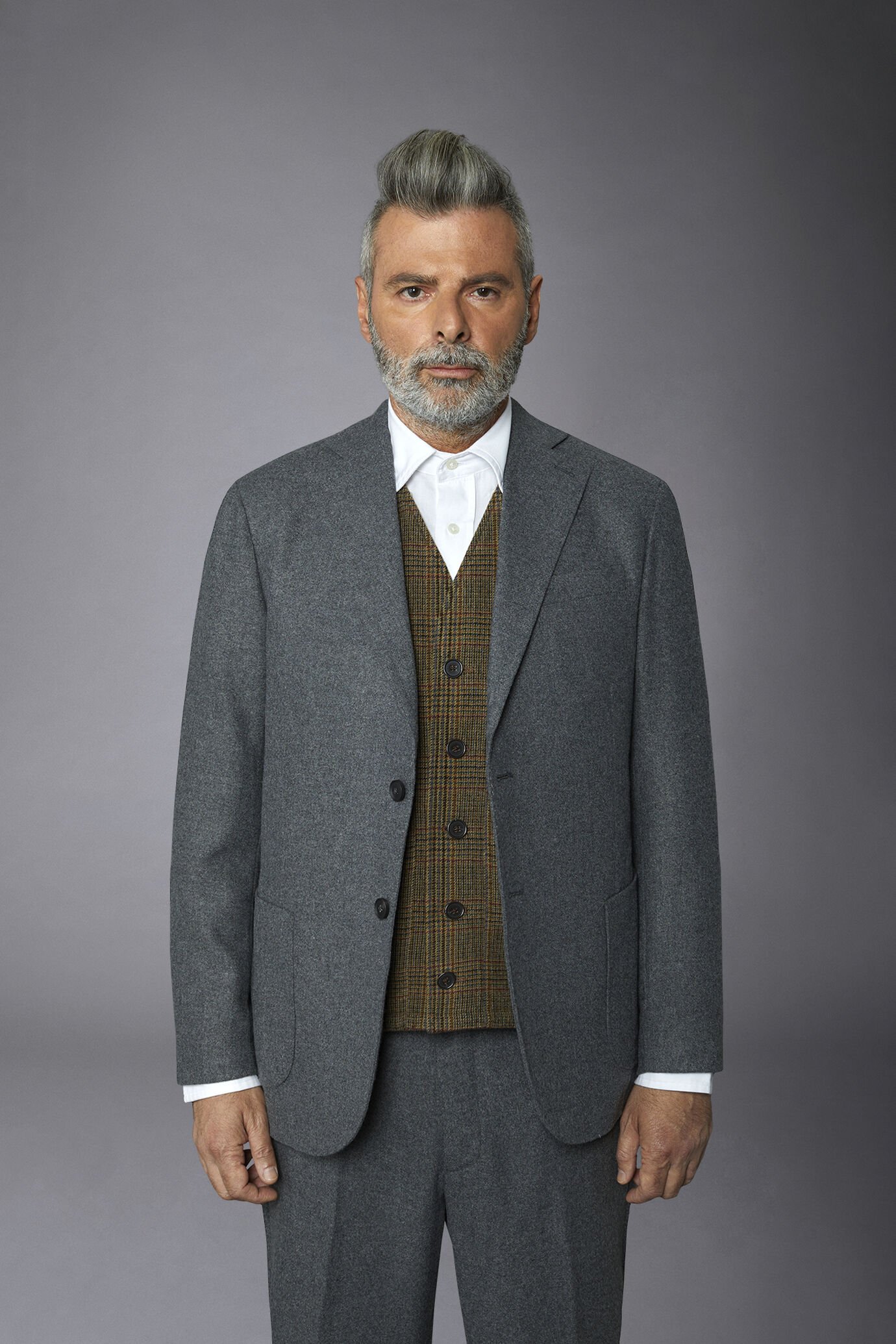 Giacca uomo monopetto misto lana regular fit image number 2
