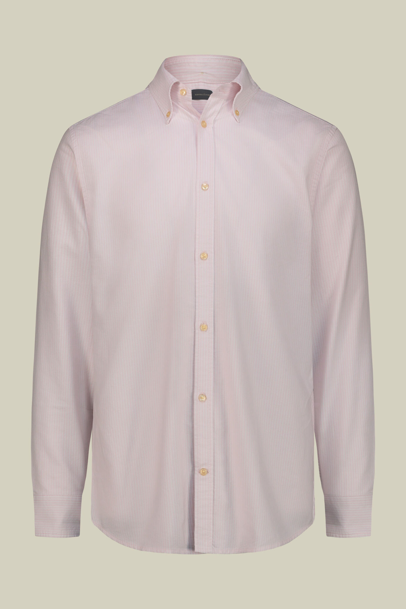 Herrenhemd aus 100 % Baumwolle Oxford mit Streifen und Button-Down-Kragen image number 4