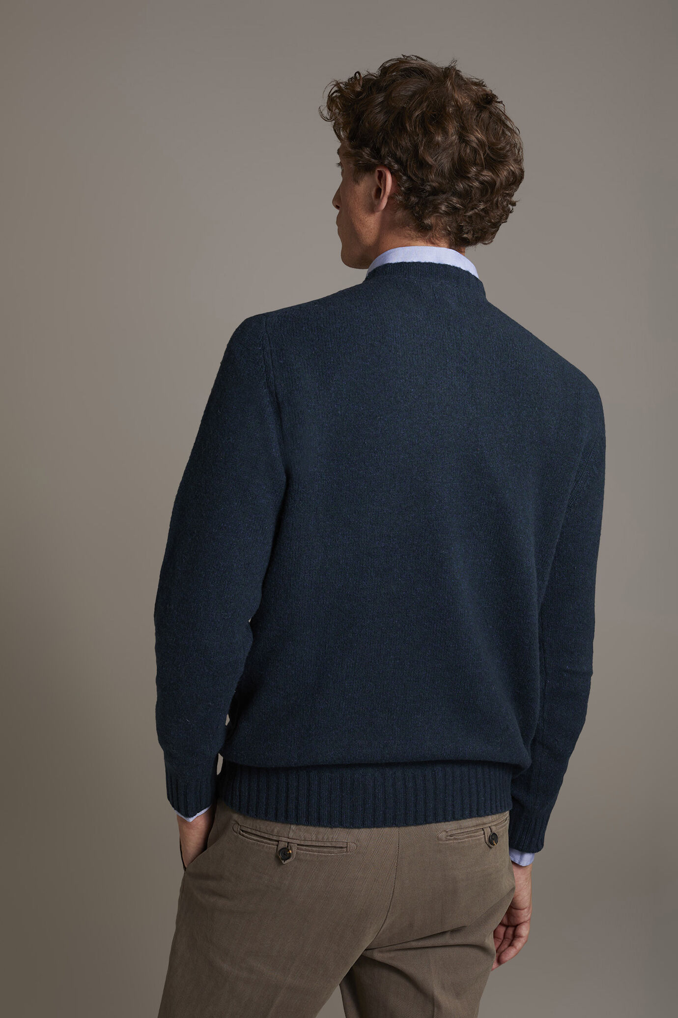 Maglia girocollo in misto lana lambswool image number 3