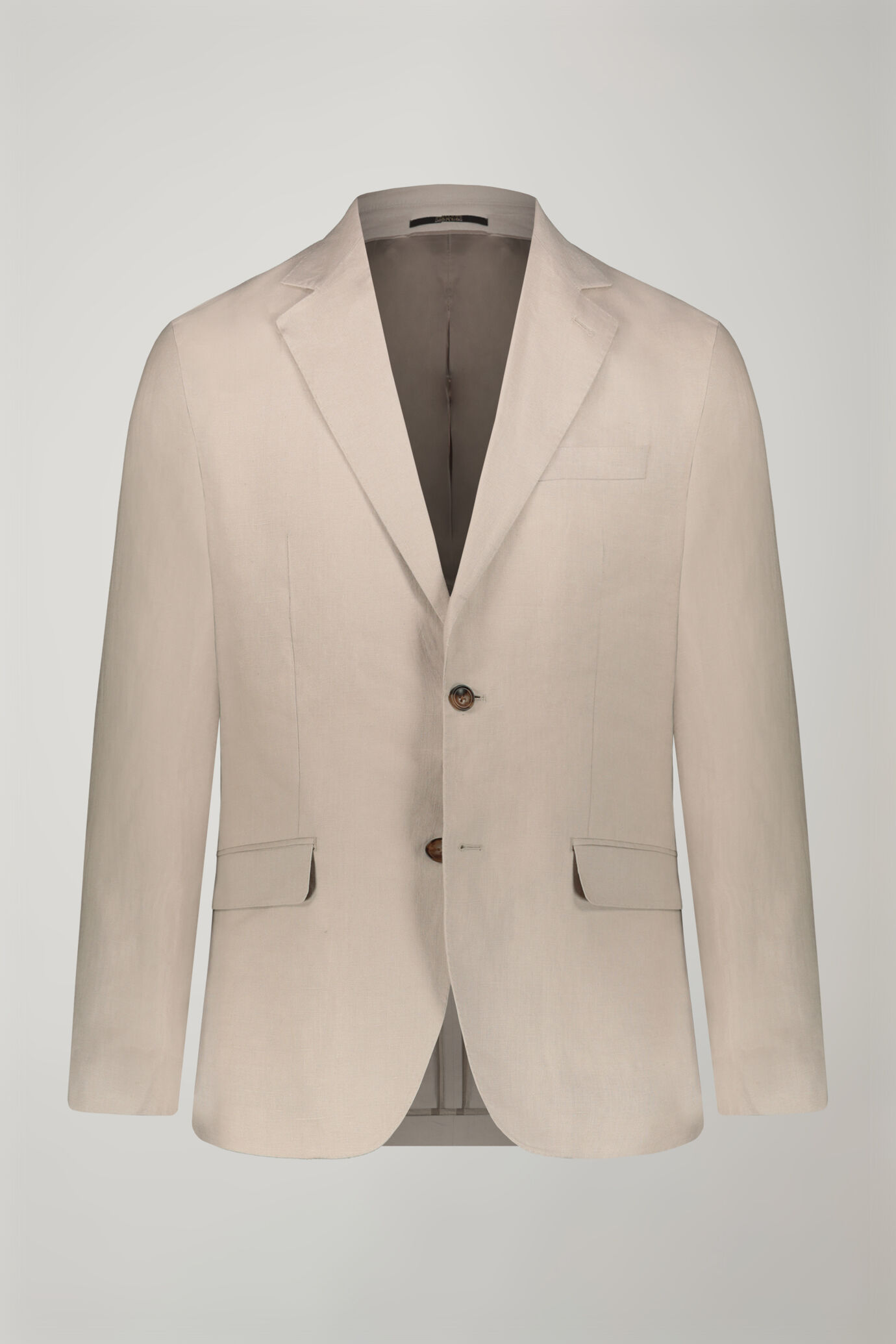 Single-breasted suit 100% Linen regular fit solid color image number 0