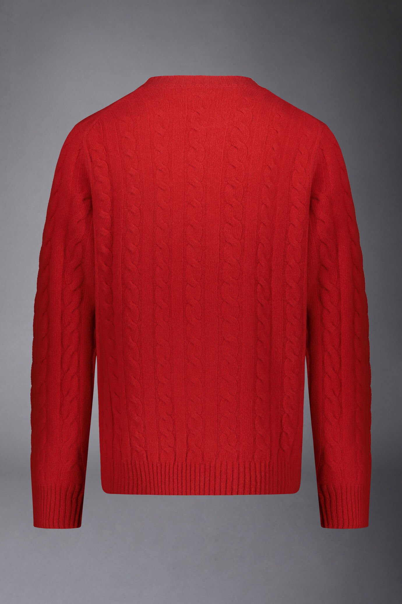 Maglia uomo a trecce girocollo in misto lana lambswool a regular fit image number 5