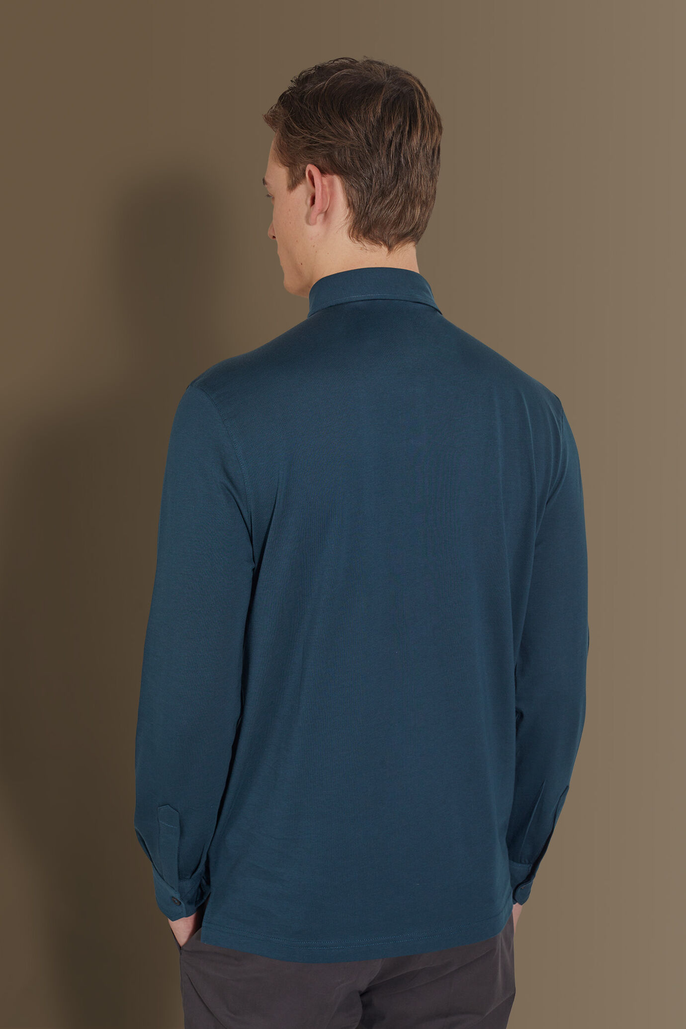 Long sleeves polo 100% pure supima cotton image number 2