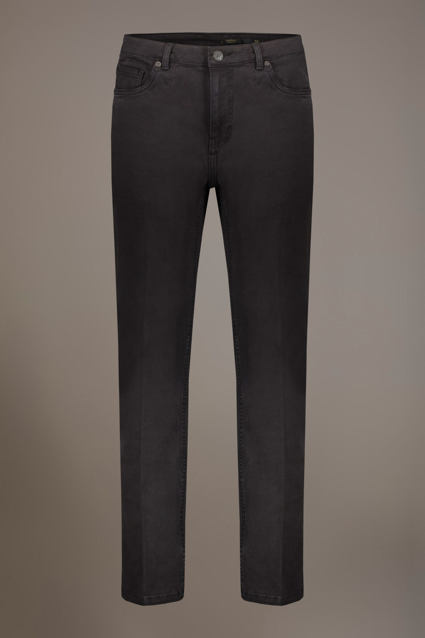 Pantalone 5 tasche regular fit tessuto bull twill image number 5