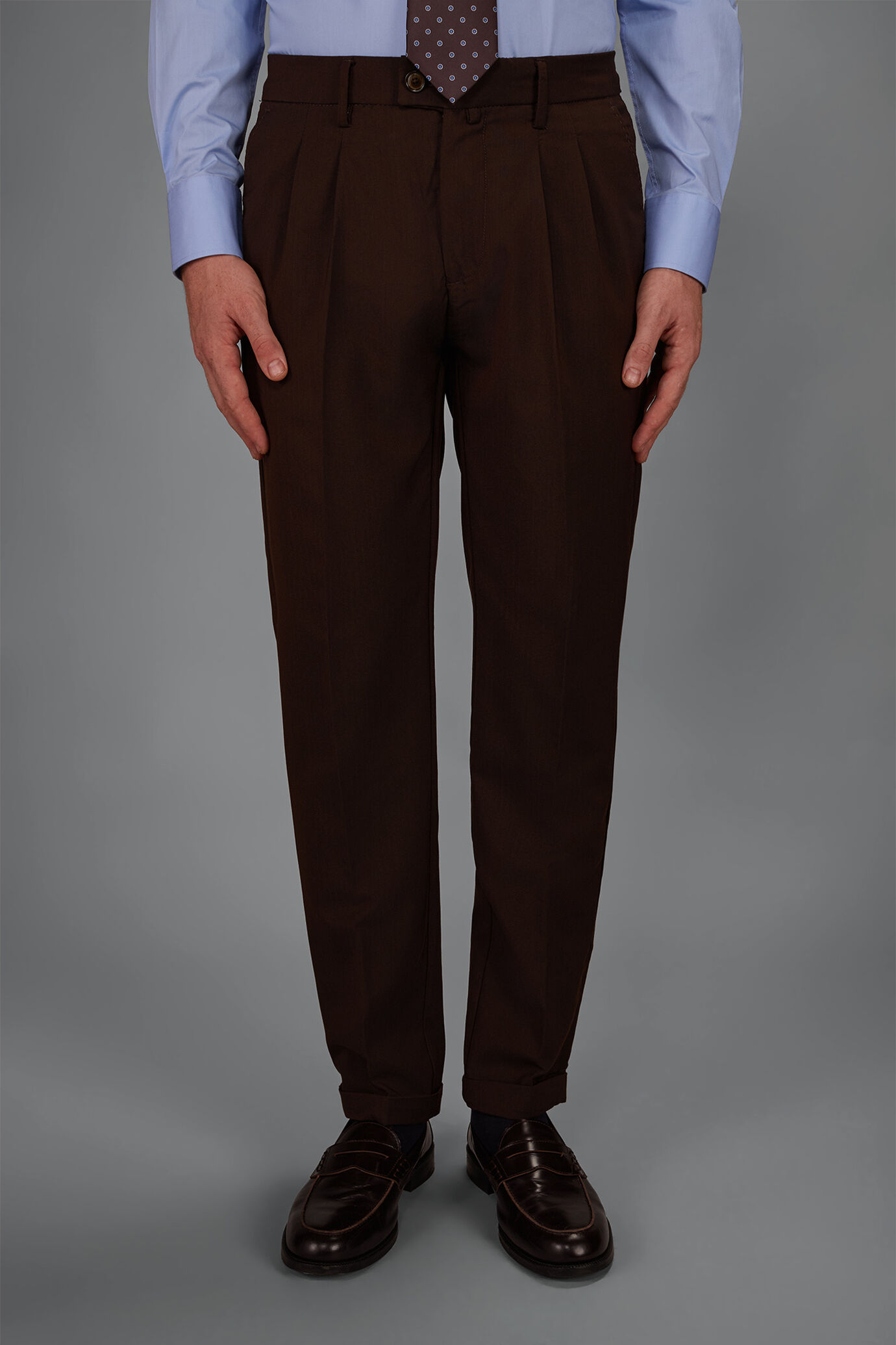 Pantalon homme avec double pinces image number 1