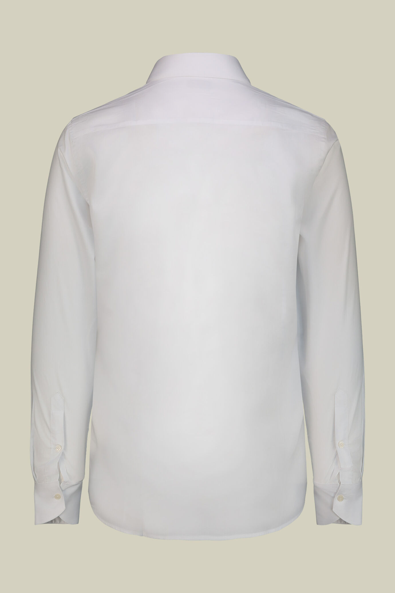 Camicia uomo con collo francese e tessuto 100% cotone herringbone image number 5