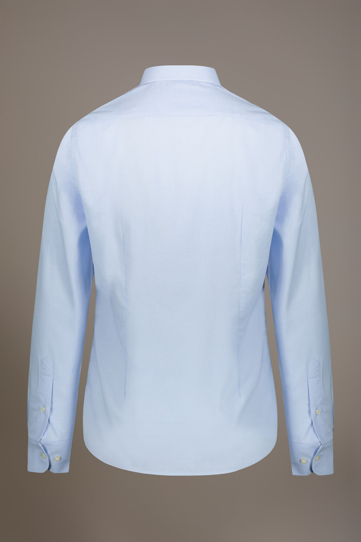 Classic shirt with french collar slim fit  dobby fabric image number 4