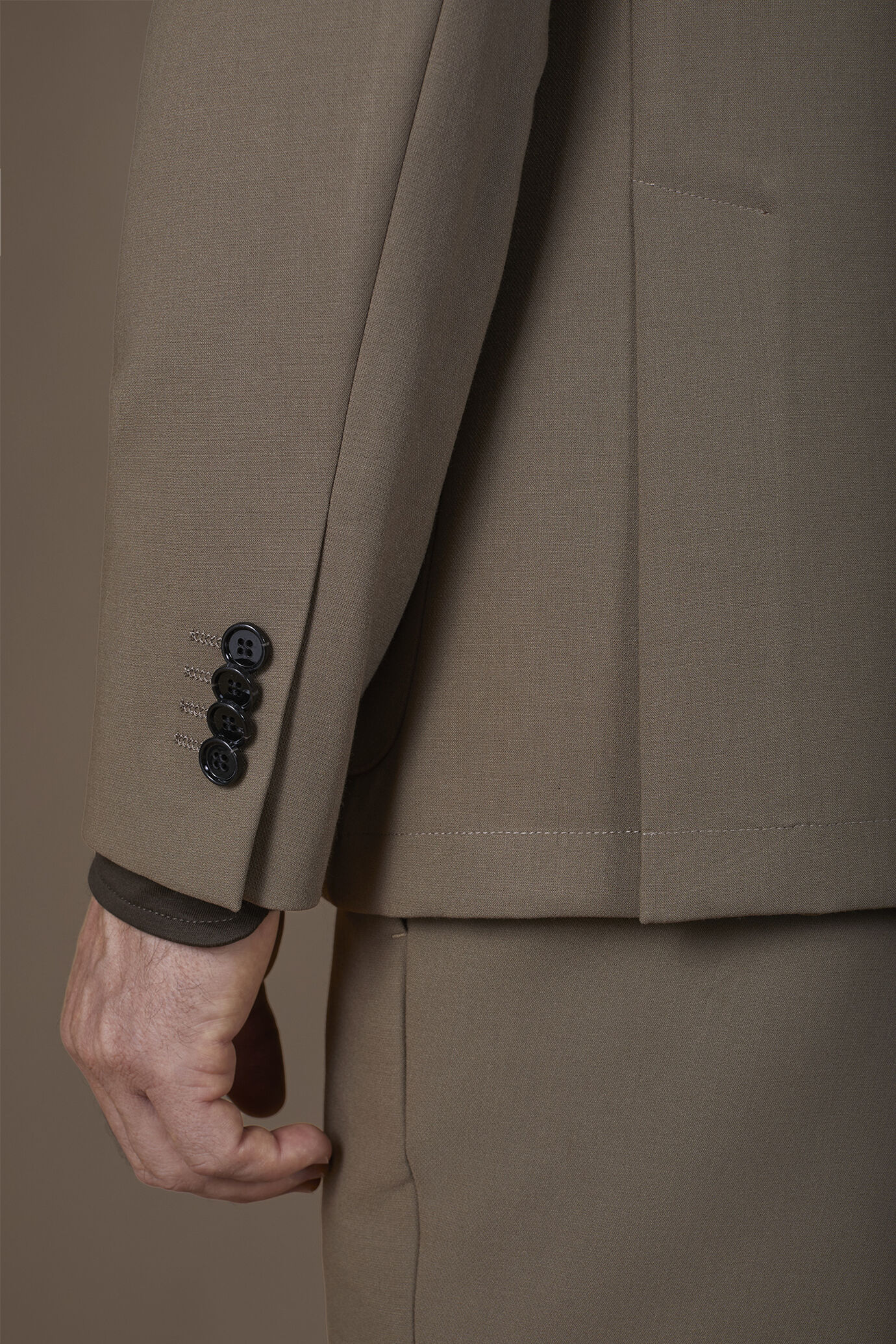 Veste homme croisée simple sans doublure en jersey coupe regular fit image number 3