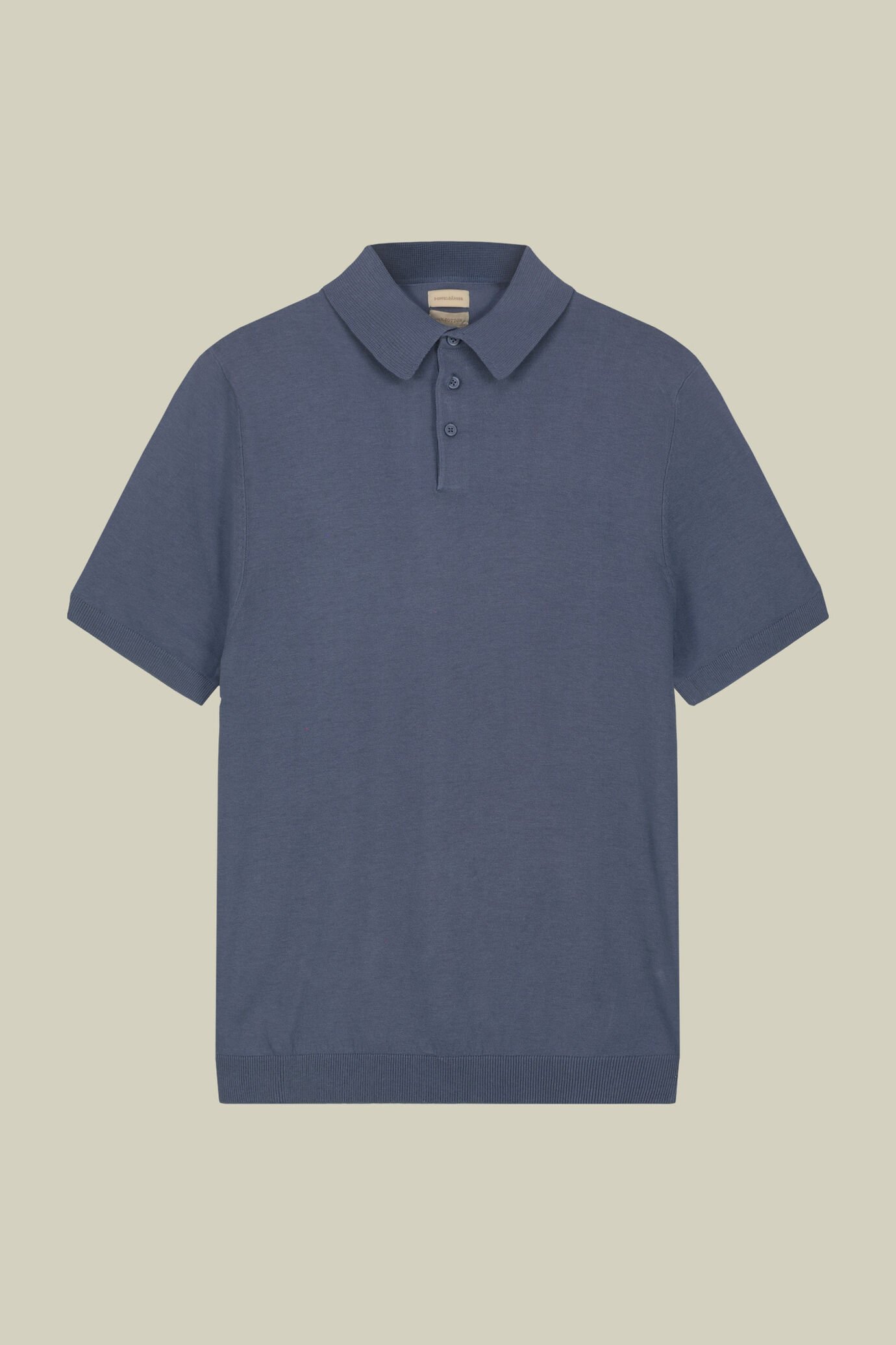 Men's regular fit 100% cotton knitted polo shirt image number 4