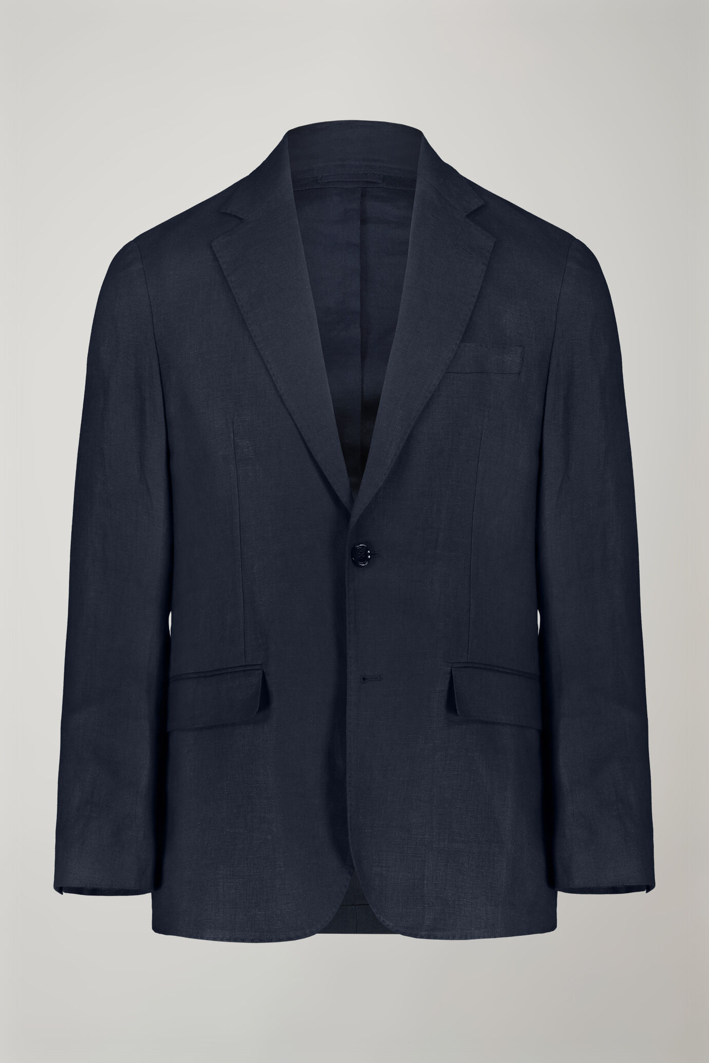 Men's single-breasted 100% linen regular fit suit image number 4