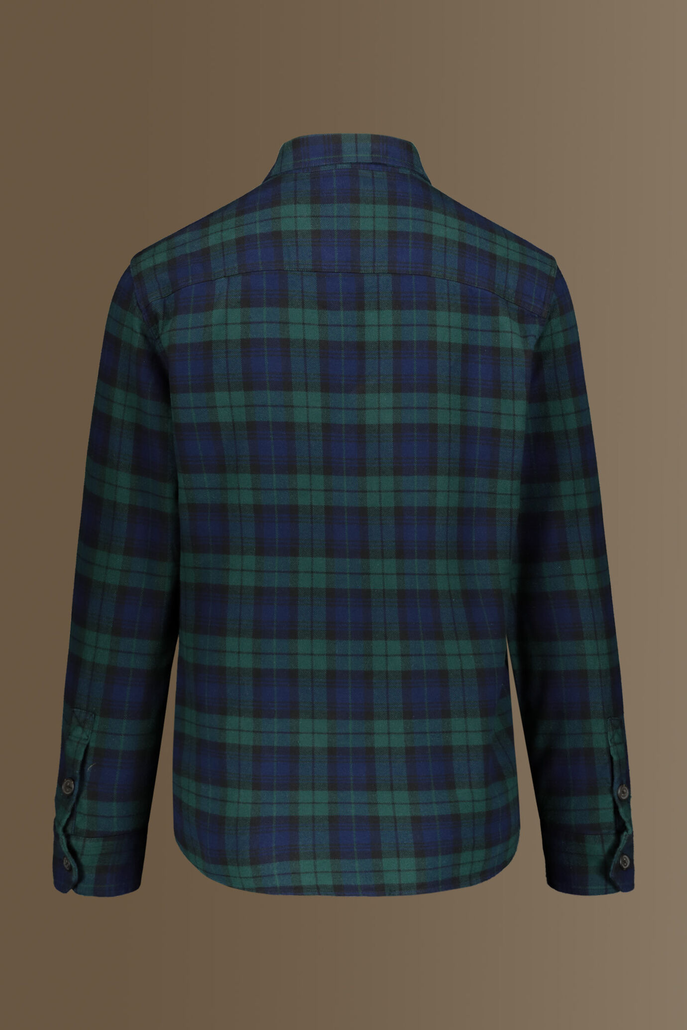Overshirt uomo bicolore 100% cotone tessuto blackwatch image number 6