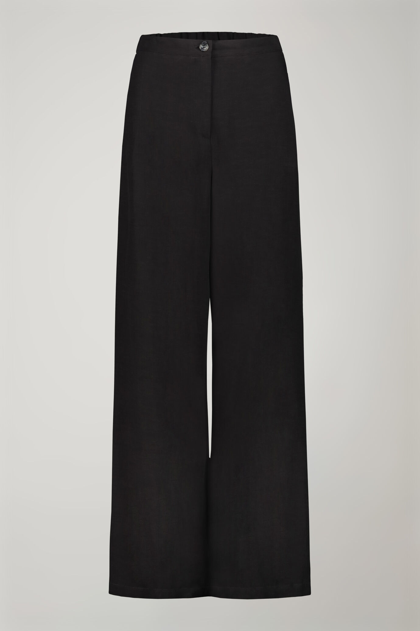 Pantalone donna gamba larga misto Lino image number 0