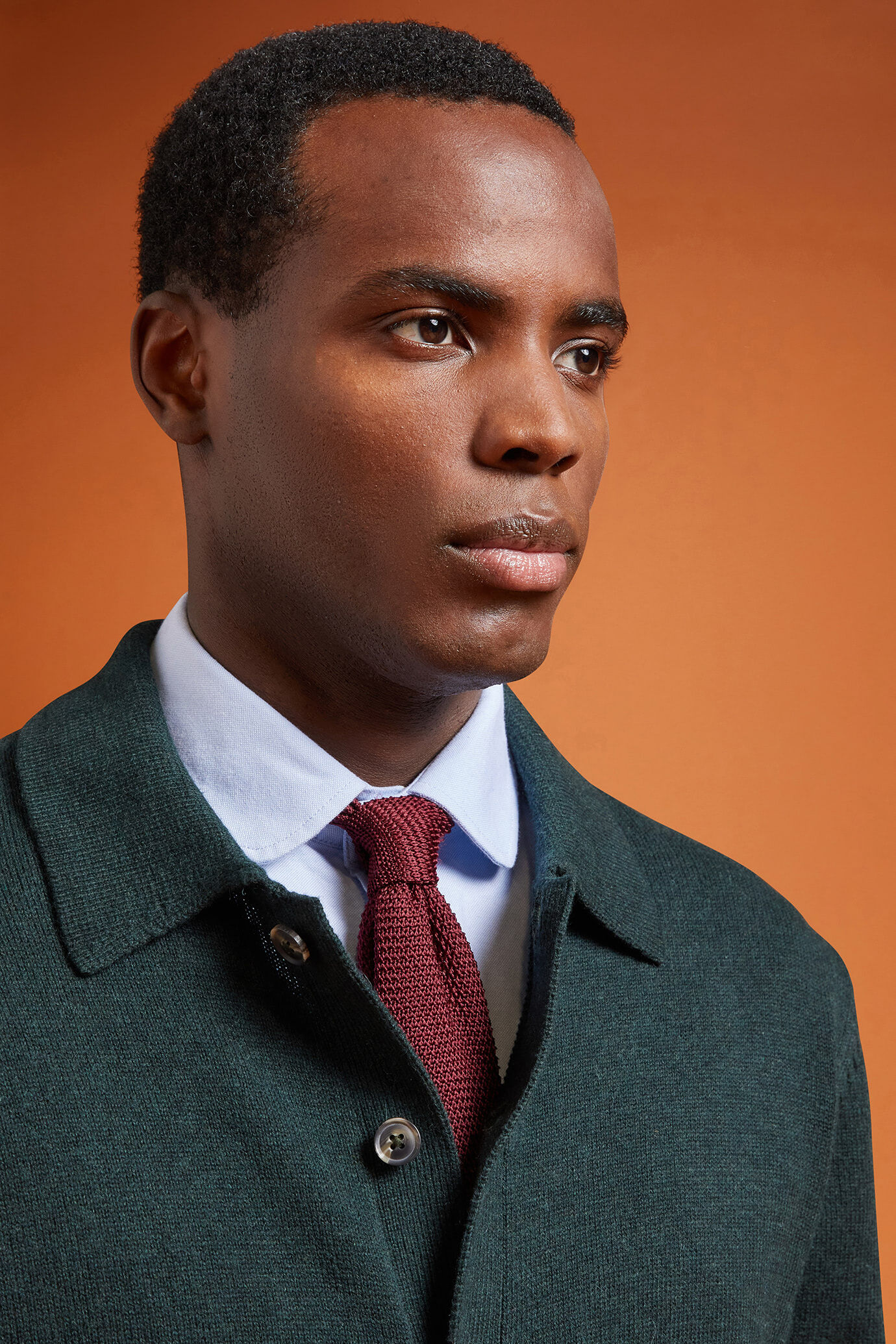 Cravatta uomo in maglia tinta unita image number 1